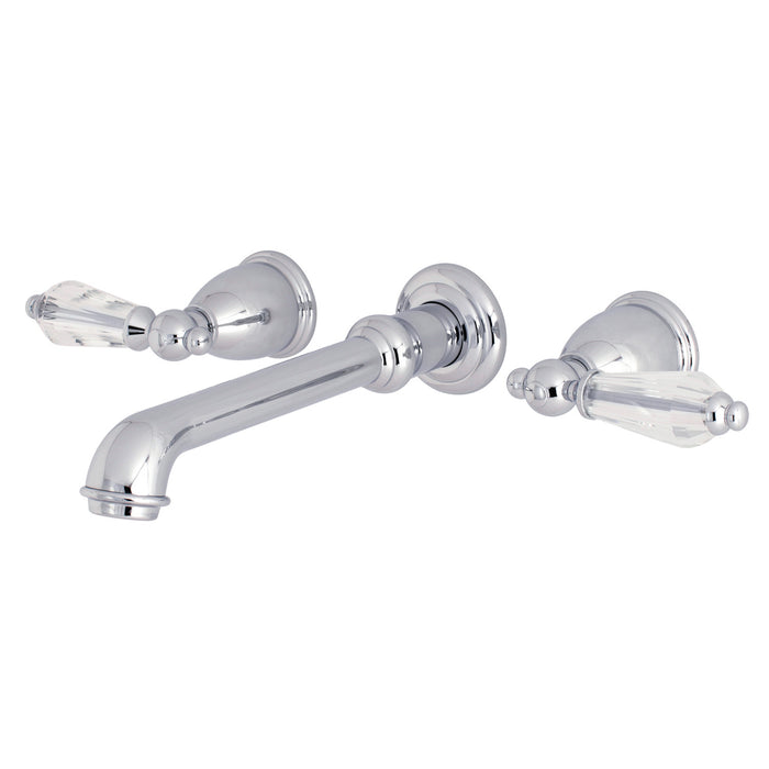 Kingston Tulare KS7021WLL - Wilshire Two-Handle 3-Hole Wall Mount Tub Faucet, Polished Chrome