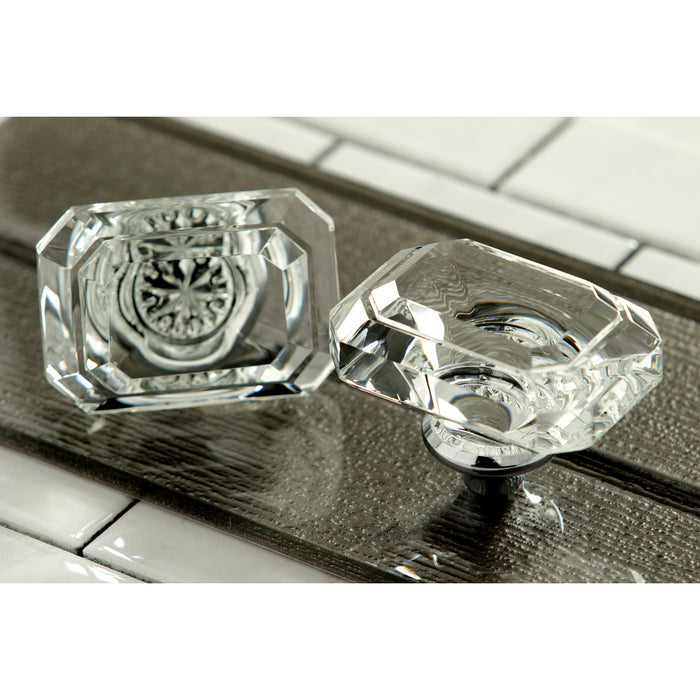 Kingston Tulare KS7021WQL - Krystal Onyx Two-Handle 3-Hole Wall Mount Tub Faucet, Polished Chrome