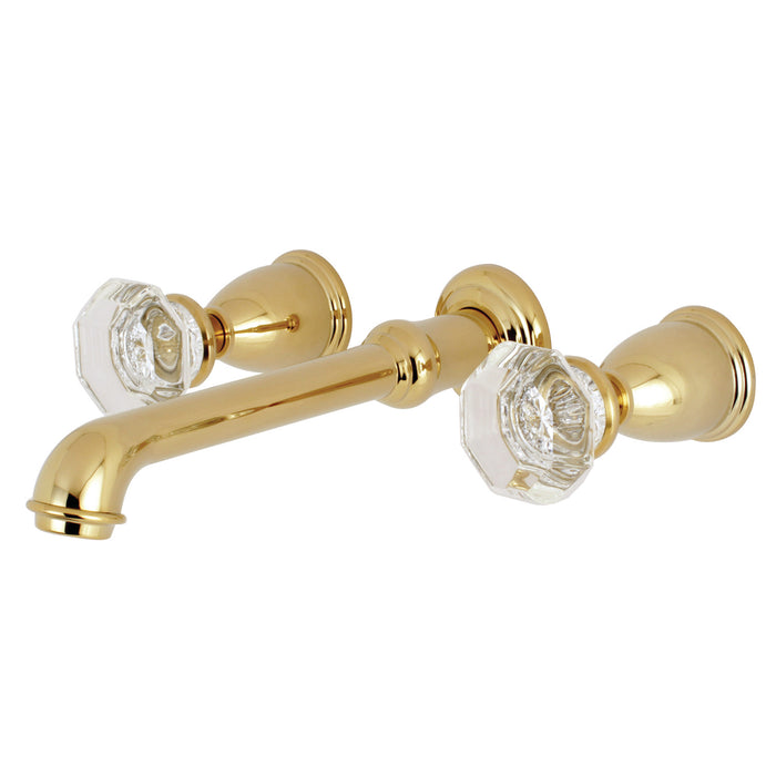 Kingston Tulare KS7022WCL - Celebrity Two-Handle 3-Hole Wall Mount Tub Faucet, Polished Brass
