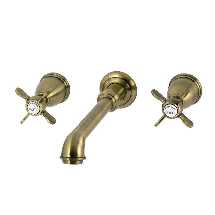 Kingston Tulare KS7023BEX - Essex Two-Handle 3-Hole Wall Mount Roman Tub Faucet, Antique Brass
