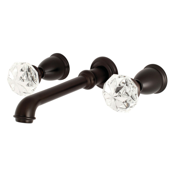 Kingston Tulare KS7025KWL - Krystal Onyx Two-Handle 3-Hole Wall Mount Tub Faucet, Oil Rubbed Bronze