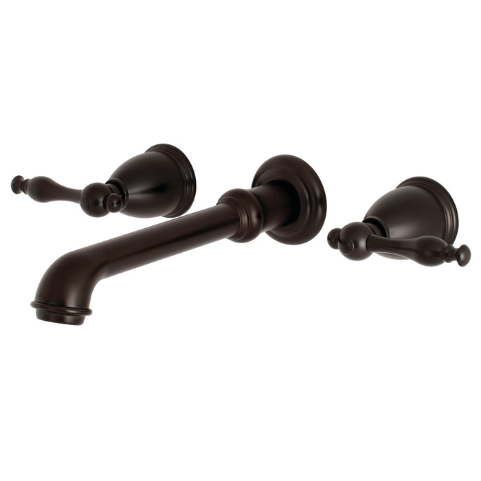 Kingston Tulare KS7025NL - Naples Two-Handle 3-Hole Wall Mount Tub Faucet, Oil Rubbed Bronze