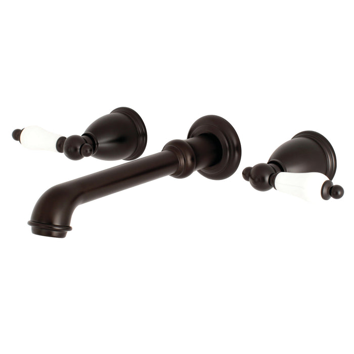Kingston Tulare KS7025PL - English Vintage Two-Handle 3-Hole Wall Mount Tub Faucet, Oil Rubbed Bronze