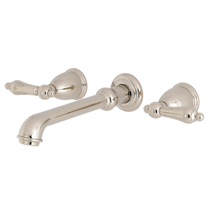 Kingston Tulare KS7026AL - English Country Two-Handle 3-Hole Wall Mount Tub Faucet, Polished Nickel
