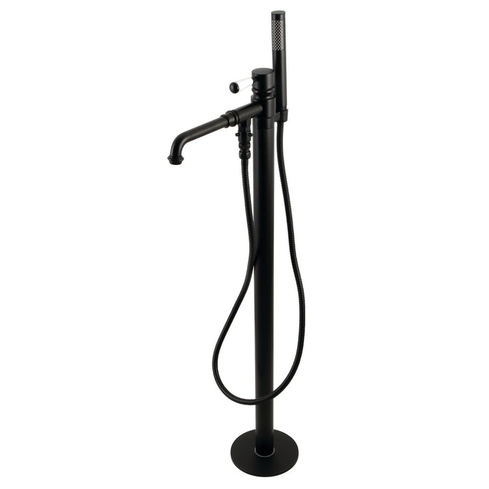 Kingston Tulare KS7030DPL - Paris Single-Handle 1-Hole Freestanding Tub Faucet with Hand Shower, Matte Black