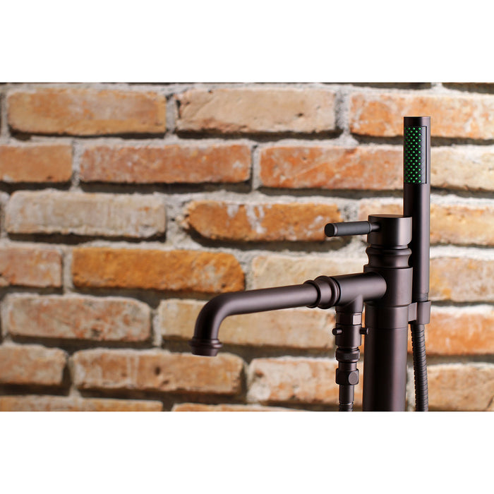 Kingston Sona KS7035DKL - Kaiser Single-Handle 1-Hole Freestanding Tub Faucet with Hand Shower, Oil Rubbed Bronze