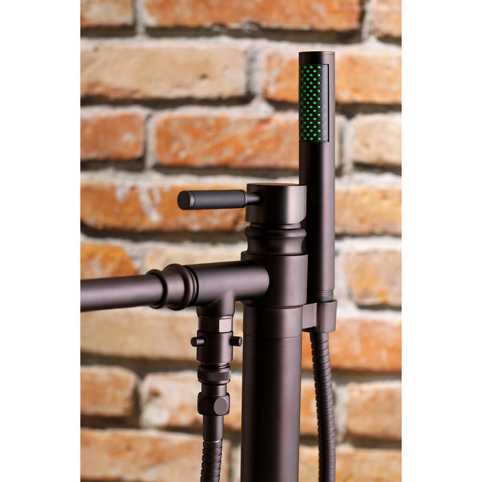 Kingston Sona KS7035DKL - Kaiser Single-Handle 1-Hole Freestanding Tub Faucet with Hand Shower, Oil Rubbed Bronze