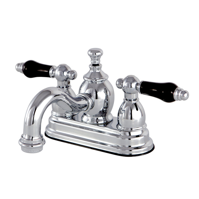 Kingston Heirloom KS7101PKL - Duchess Double-Handle 3-Hole Deck Mount 4-Inch Centerset Bathroom Faucet with Brass Pop-Up, Polished Chrome