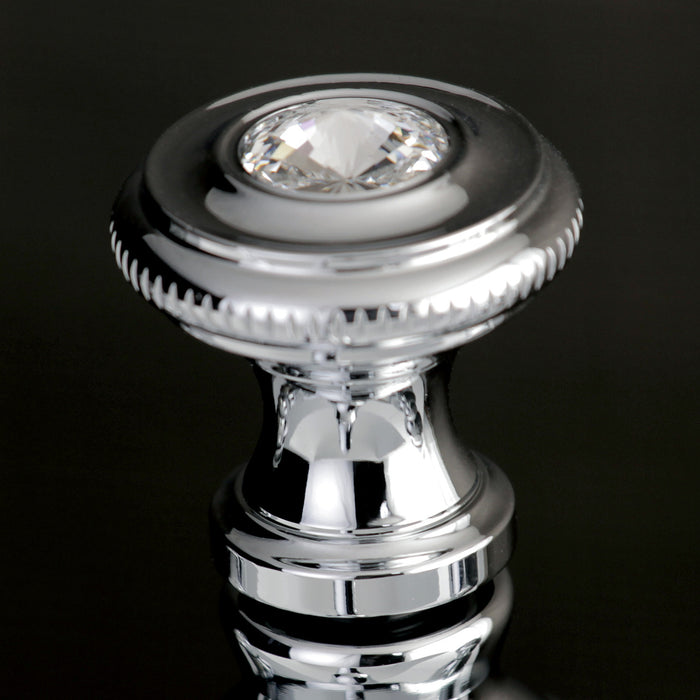 Kingston Heirloom KS7101WLL - Wilshire Double-Handle 3-Hole Deck Mount 4-Inch Centerset Bathroom Faucet with Brass Pop-Up, Polished Chrome