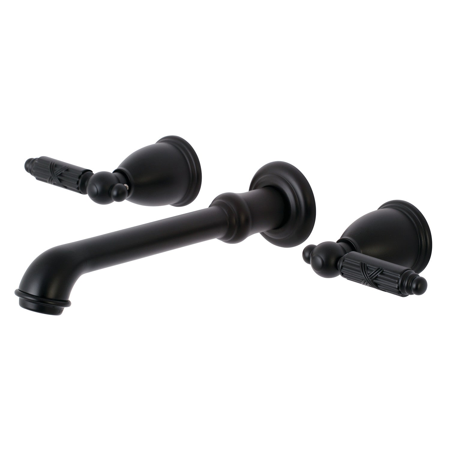 KINGSTON Brass Georgian KS7120GL Double-Handle 3-Hole Wall Mount Bathroom Faucet, Mat