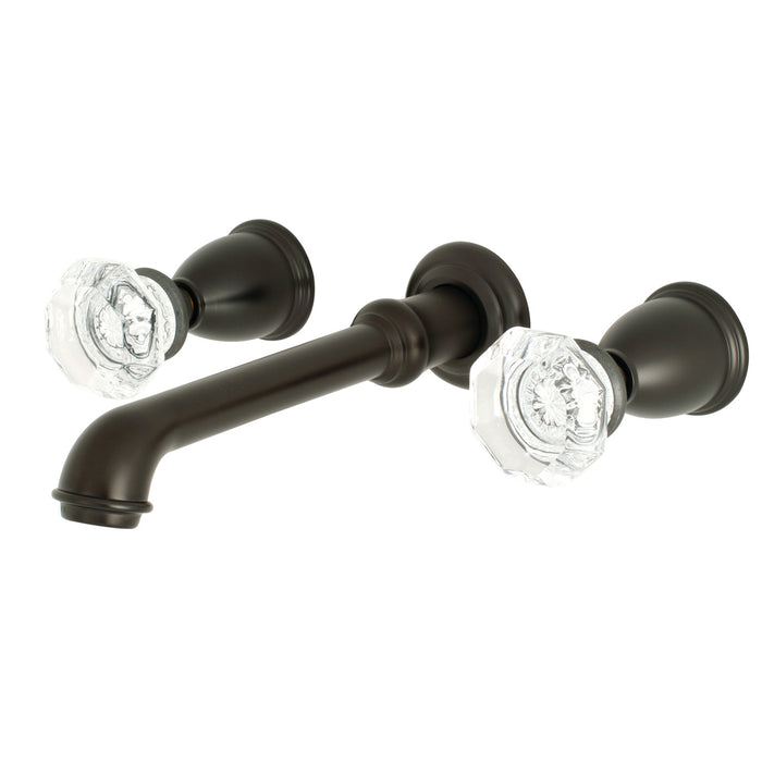 Kingston Tulare KS7125WCL - Celebrity Double-Handle 3-Hole Wall Mount Bathroom Faucet, Oil Rubbed Bronze