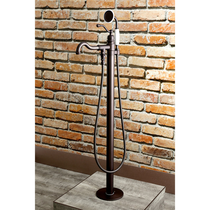 Kingston Heirloom KS7135ABL - English Country Single-Handle 1-Hole Freestanding Tub Faucet with Hand Shower, Oil Rubbed Bronze