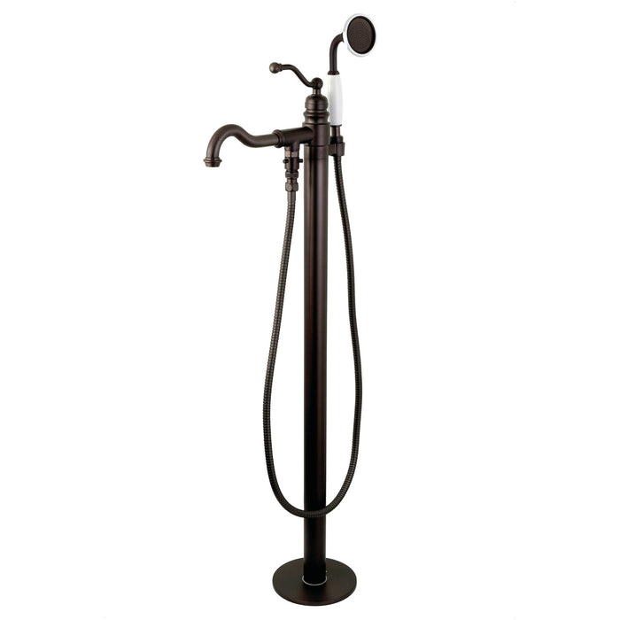 Kingston Heirloom KS7135ABL - English Country Single-Handle 1-Hole Freestanding Tub Faucet with Hand Shower, Oil Rubbed Bronze