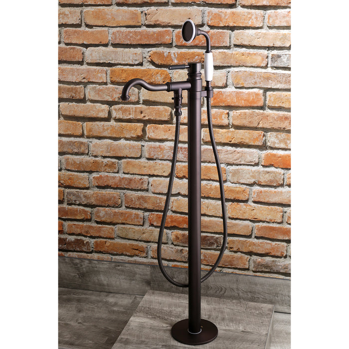 Kingston Sona KS7135DKL - Kaiser Single-Handle 1-Hole Freestanding Tub Faucet with Hand Shower, Oil Rubbed Bronze