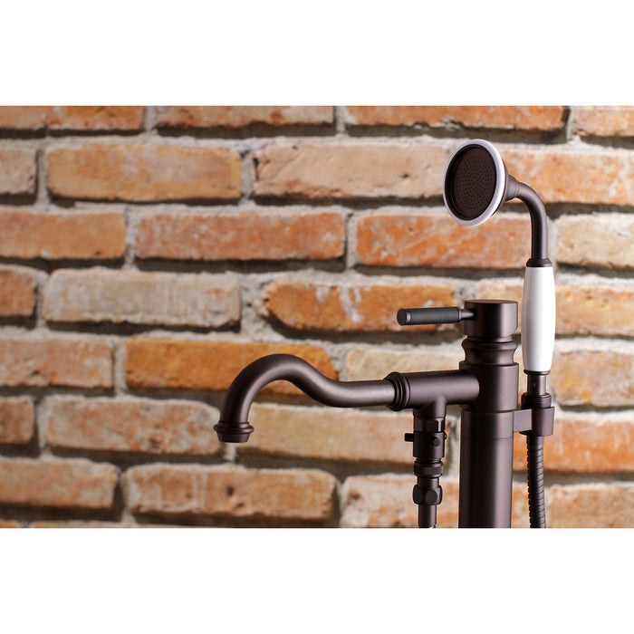 Kingston Sona KS7135DKL - Kaiser Single-Handle 1-Hole Freestanding Tub Faucet with Hand Shower, Oil Rubbed Bronze
