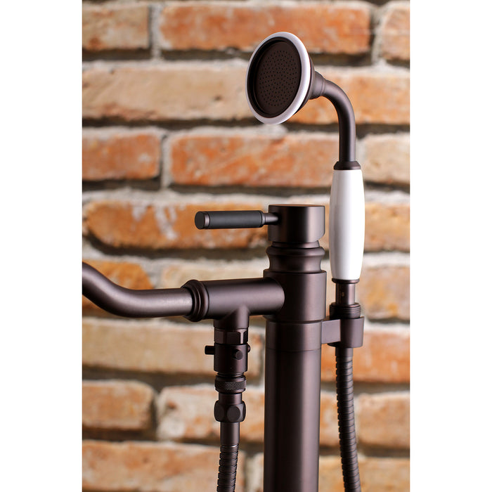 Kingston Sona KS7135DKL - Kaiser Single-Handle 1-Hole Freestanding Tub Faucet with Hand Shower, Oil Rubbed Bronze