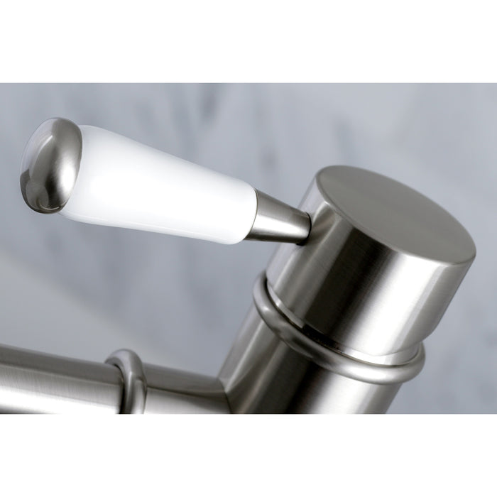 Kingston Tulare KS7218DPL - Paris Single-Handle 1-Hole Deck Mount Vessel Faucet, Brushed Nickel