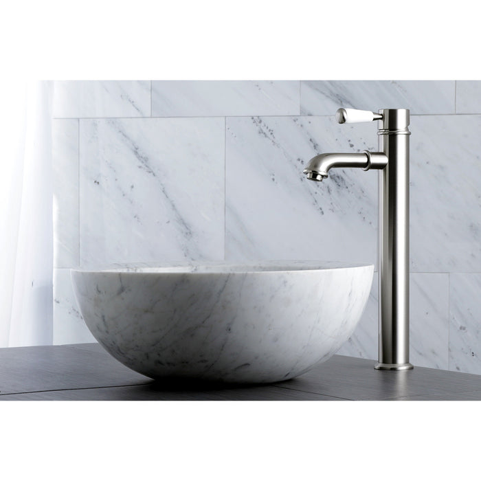Kingston Tulare KS7218DPL - Paris Single-Handle 1-Hole Deck Mount Vessel Faucet, Brushed Nickel