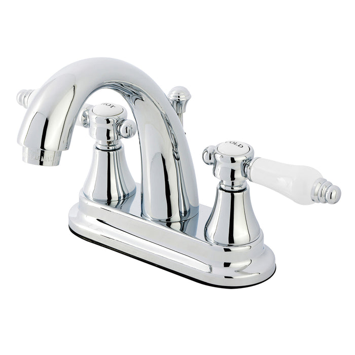 Bel-Air KS7611BPL Two-Handle 3-Hole Deck Mount 4" Centerset Bathroom Faucet with Brass Pop-Up, Polished Chrome