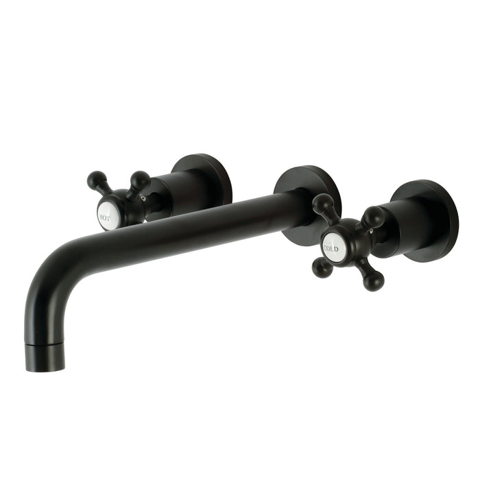 Kingston Tulare KS8020BX - Metropolitan Two-Handle 3-Hole Wall Mount Tub Faucet, Matte Black