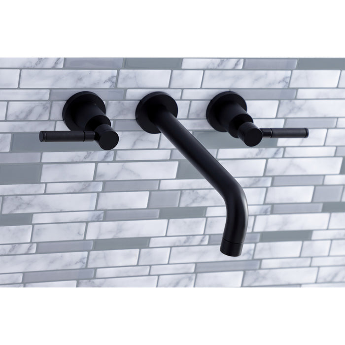 Kingston Sona KS8020DKL - Kaiser Two-Handle 3-Hole Wall Mount Tub Faucet, Matte Black