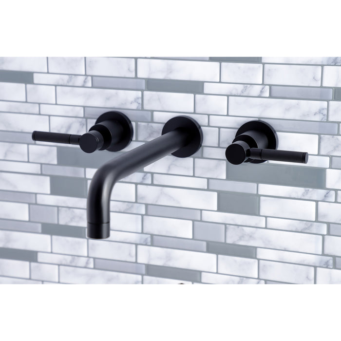 Kingston Sona KS8020DKL - Kaiser Two-Handle 3-Hole Wall Mount Tub Faucet, Matte Black