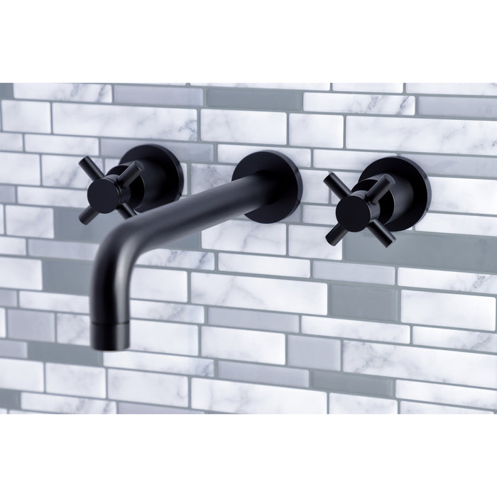 Kingston Sona KS8020DX - Concord Two-Handle 3-Hole Wall Mount Tub Faucet, Matte Black