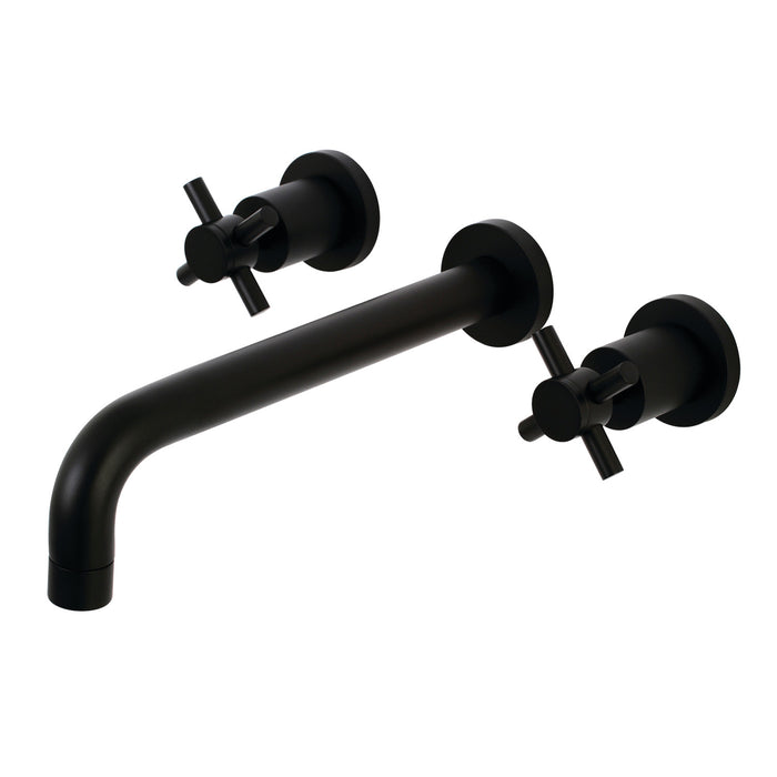 Kingston Sona KS8020DX - Concord Two-Handle 3-Hole Wall Mount Tub Faucet, Matte Black