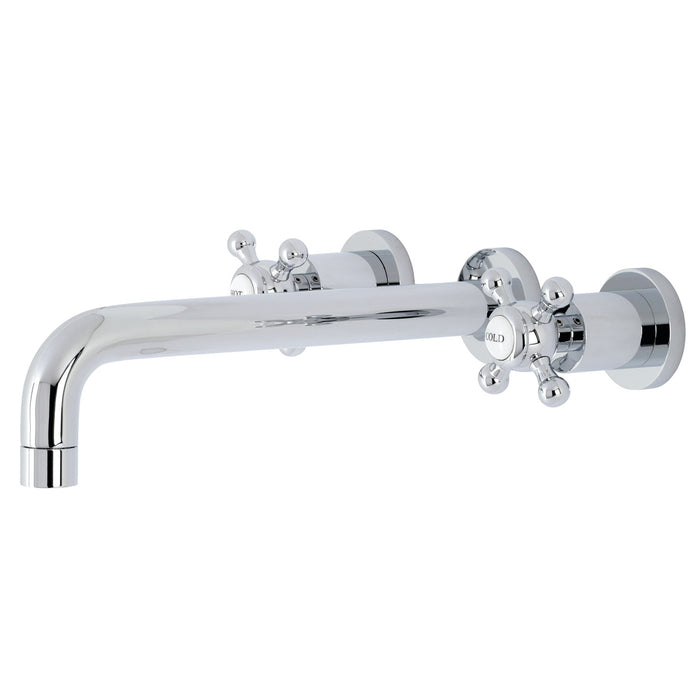 Kingston Tulare KS8021BX - Metropolitan Two-Handle 3-Hole Wall Mount Tub Faucet, Polished Chrome