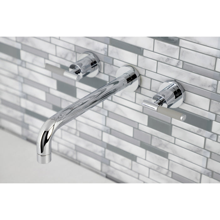 Kingston Sona KS8021CKL - Kaiser Two-Handle 3-Hole Wall Mount Tub Faucet, Polished Chrome