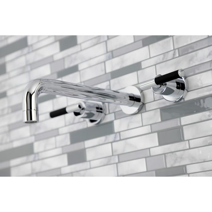 Kingston Sona KS8021CKL - Kaiser Two-Handle 3-Hole Wall Mount Tub Faucet, Polished Chrome