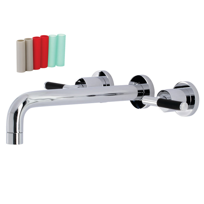 Kingston Sona KS8021CKL - Kaiser Two-Handle 3-Hole Wall Mount Tub Faucet, Polished Chrome