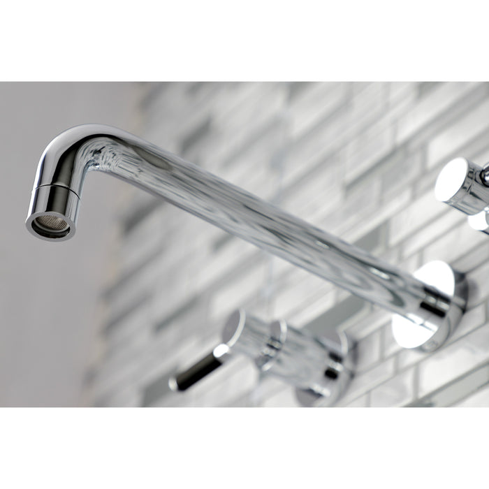 Kingston Sona KS8021DKL - Kaiser Two-Handle 3-Hole Wall Mount Tub Faucet, Polished Chrome