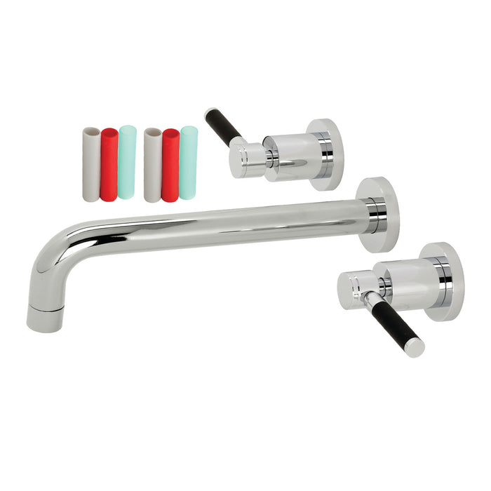 Kingston Sona KS8021DKL - Kaiser Two-Handle 3-Hole Wall Mount Tub Faucet, Polished Chrome