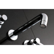 Kingston Sona KS8021DL - Concord Two-Handle 3-Hole Wall Mount Roman Tu