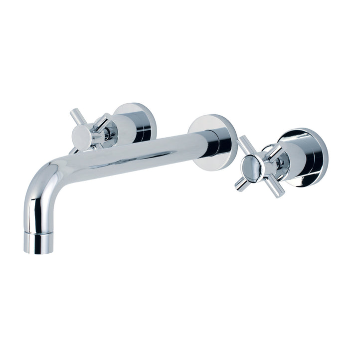 Kingston Sona KS8021DX - Concord Two-Handle 3-Hole Wall Mount Roman Tub Faucet, Polished Chrome