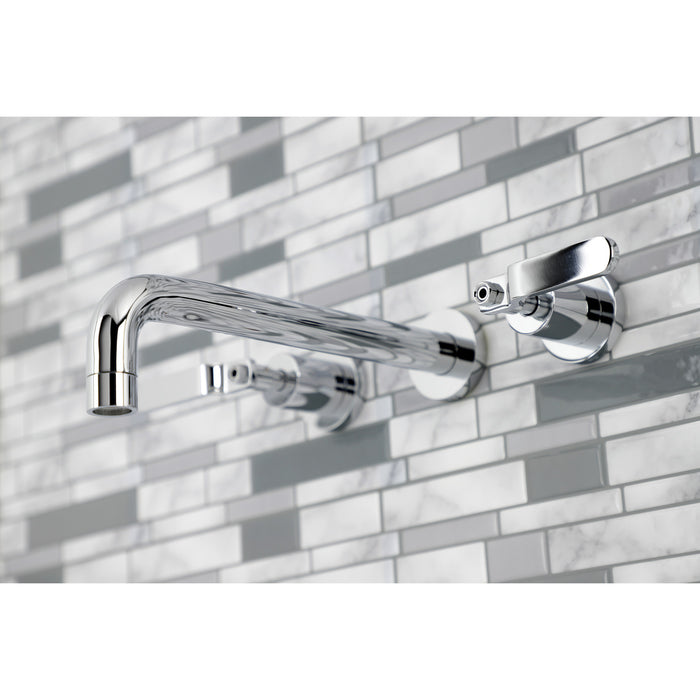 Kingston Sona KS8021KL - Whitaker Two-Handle 3-Hole Wall Mount Tub Faucet, Polished Chrome