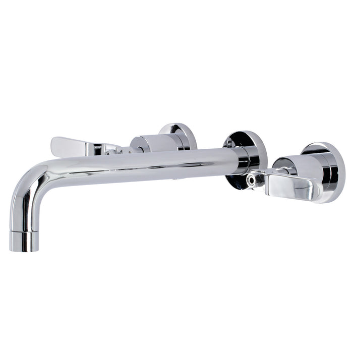 Kingston Sona KS8021KL - Whitaker Two-Handle 3-Hole Wall Mount Tub Faucet, Polished Chrome