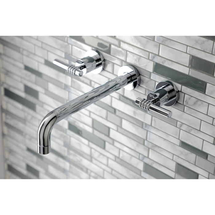 Kingston Sona KS8021ML - Milano Two-Handle 3-Hole Wall Mount Tub Faucet, Polished Chrome