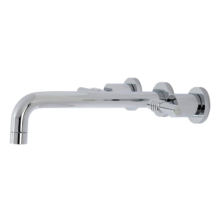 Kingston Sona KS8021ML - Milano Two-Handle 3-Hole Wall Mount Tub Faucet, Polished Chrome