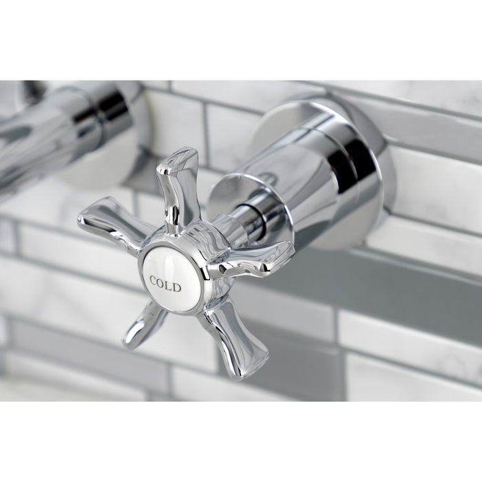 Kingston Sona KS8021NX - Hamilton Two-Handle 3-Hole Wall Mount Tub Faucet, Polished Chrome