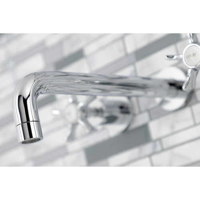 Kingston Sona KS8021NX - Hamilton Two-Handle 3-Hole Wall Mount Tub Faucet, Polished Chrome