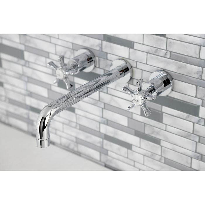 Kingston Sona KS8021NX - Hamilton Two-Handle 3-Hole Wall Mount Tub Faucet, Polished Chrome