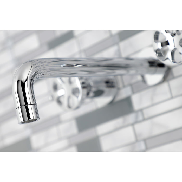 Kingston Sona KS8021RX - Belknap Two-Handle 3-Hole Wall Mount Tub Faucet, Polished Chrome