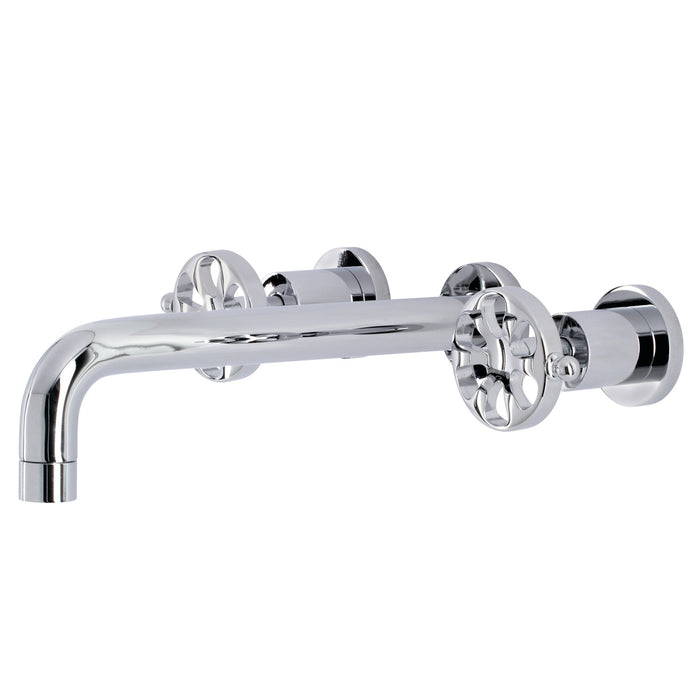 Kingston Sona KS8021RX - Belknap Two-Handle 3-Hole Wall Mount Tub Faucet, Polished Chrome