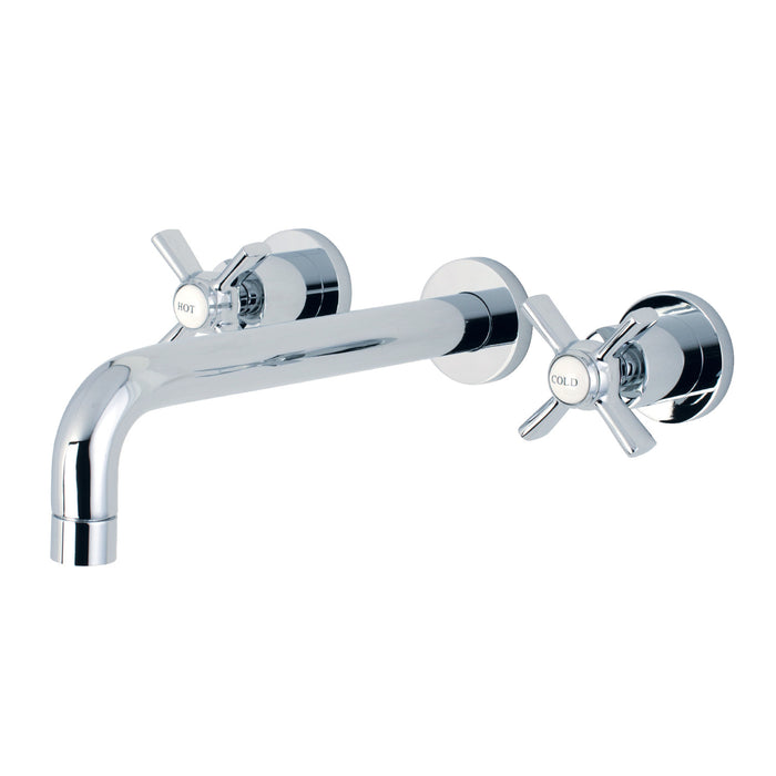 Kingston Sona KS8021ZX - Millennium Two-Handle 3-Hole Wall Mount Tub Faucet, Polished Chrome
