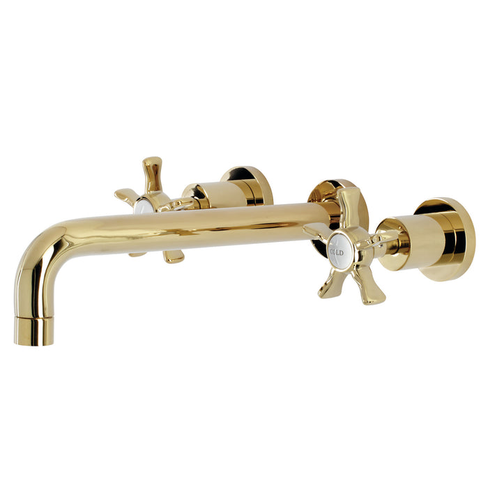 Kingston Sona KS8022NX - Hamilton Two-Handle 3-Hole Wall Mount Tub Faucet, Polished Brass