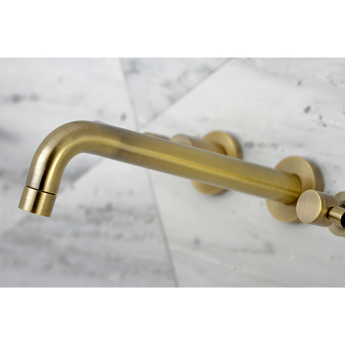 Kingston Sona KS8023DKL - Kaiser Two-Handle 3-Hole Wall Mount Roman Tub Faucet, Antique Brass