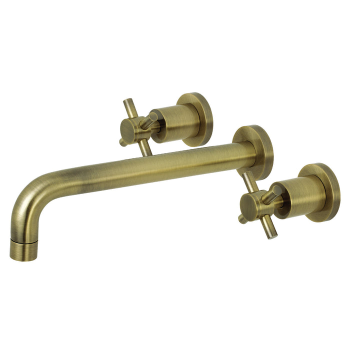 Kingston Sona KS8023DX - Concord Two-Handle 3-Hole Wall Mount Tub Faucet, Antique Brass