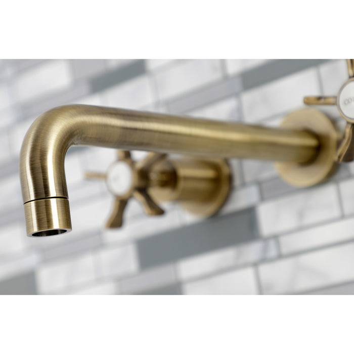 Kingston Sona KS8023NX - Hamilton Two-Handle 3-Hole Wall Mount Tub Faucet, Antique Brass